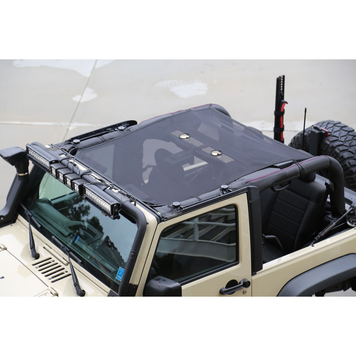 Rugged Ridge Eclipse Sun Shade, Black - JK 2DR