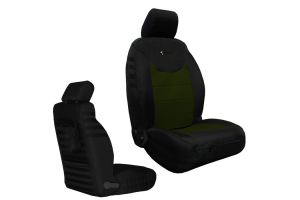 Bartact Tactical Series Front Seat Covers - Black/Olive, SRS-Complaint - JK 2013+