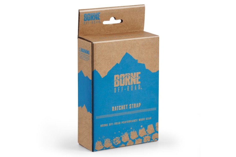 Borne Off-Road Soft Loop Tie-Down Straps,  4-Pack,  Black