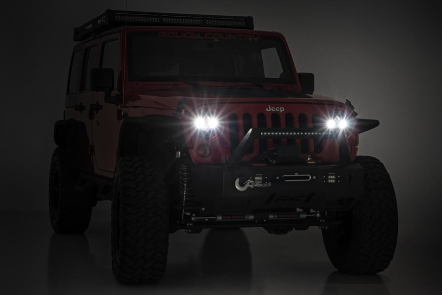 Rough Country 7in LED Projection Headlights  - JK/TJ