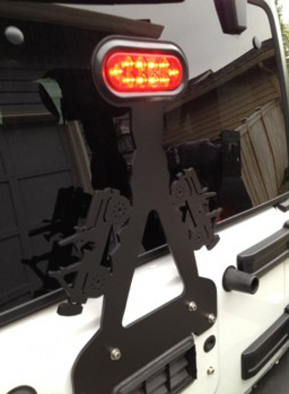 WD Automotive Fixed 3rd Brake Light Mount w/ LED Light - JK/TJ/LJ