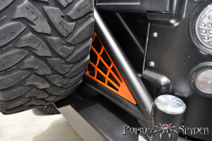 Poison Spyder RockBrawler Rear Bumper w/Tire Carrier and Shackle Tabs Bare - JK