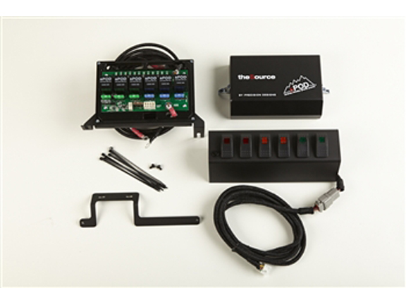 SPOD 6 Switch System W/ Double LED Light Contura Rocker Switches & Source System Amber - JK
