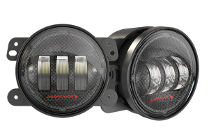 JW Speaker 6145 J2 LED Carbon Fiber 4in LED Fog Light Kit - JK