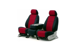CoverKing Neoprene Rear Seat Cover - Black/Red - 08-10 JK 4dr
