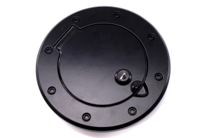 Rugged Ridge Locking Gas Cap Door Black Aluminum - JK