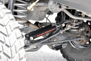 Rough Country Stacked Dual Steering Stabilizer - 2.5-6.5in Lifts - TJ/LJ