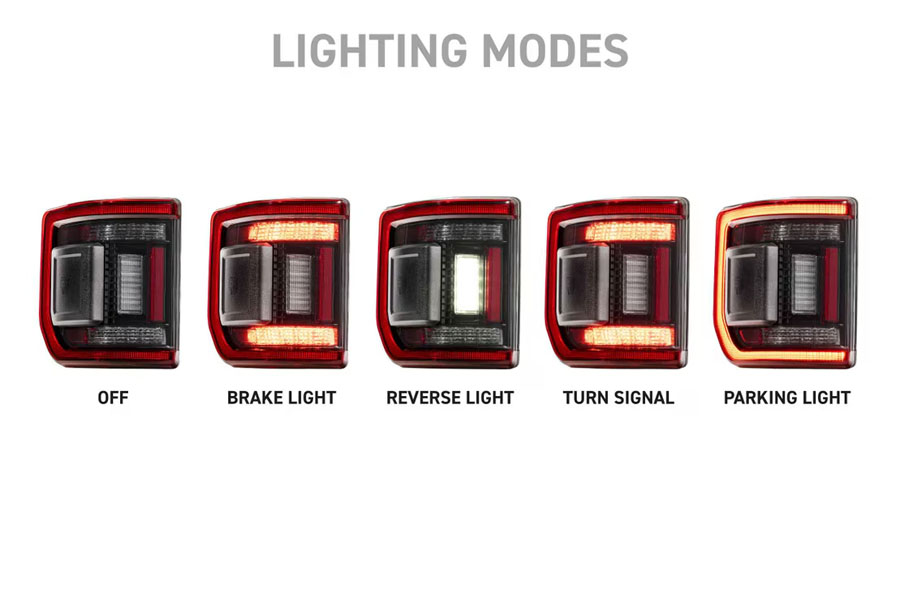 Morimoto XB LED Low Profile Tail Lights Set - Red - JT