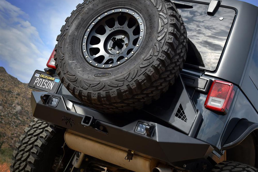 Poison Spyder Bruiser Rear Bumper - Black - JK