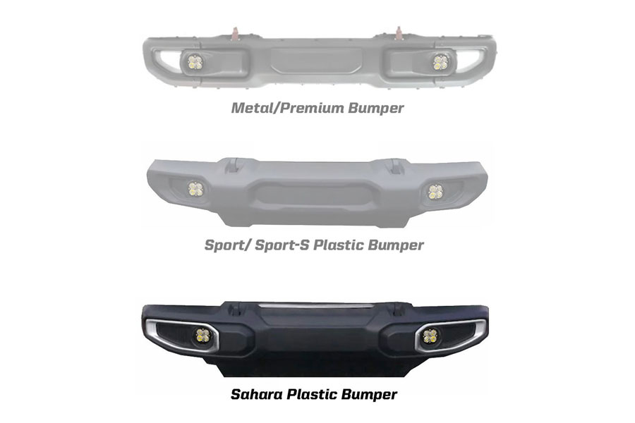 Baja Designs Squadron-R SAE Fog Pocket Light Kit - Amber - JT Overland/JL Sahara
