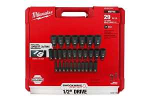 Milwaukee Tool 29Pc Shockwave Impact Duty™ 1/2in Drive Metric Deep 6 Point Socket Set
