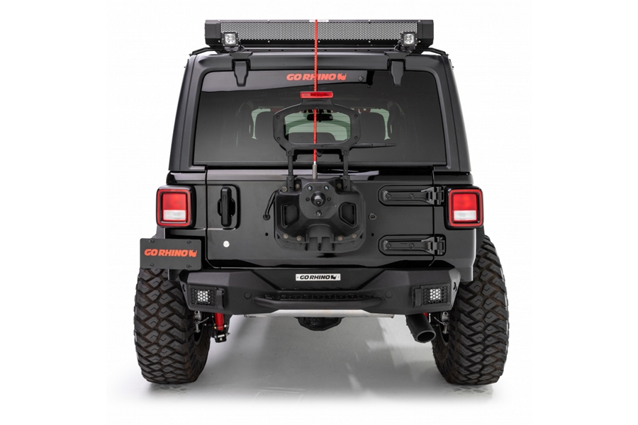 Go Rhino Rockline Rear Stubby Bumper - Textured Black - JK