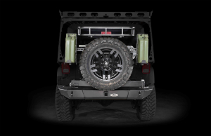 LOD Signature Series Armor Lite Gen 4 Full Width Rear Bumper w/Tire Carrier Black - JK