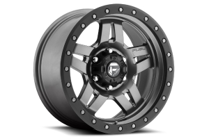 Fuel Offroad Anza D558 Series Wheel, 17x8.5 6x5.5 - Matte Gun Metal w/ Black Bead Ring - Bronco 2021+