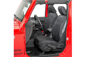 Rugged Ridge Elite Ballistic Heated Front Seat Covers, Black   - JK 2011+