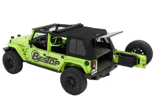 Bestop Trektop Pro Hybrid Slantback Soft Top, Black Twill - JK 4dr