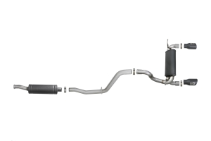 AFE Power Rebel Series 2.5in Dual Cat-Back Exhaust System, Black Tip - JL 4Dr 3.6L