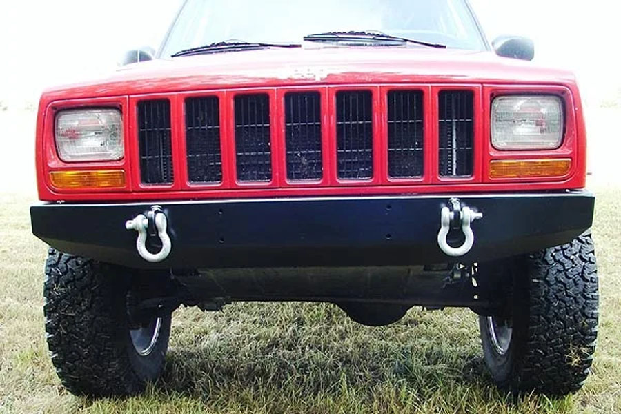 Rock Hard 4x4 Patriot Series Full Width Front Bumper - Black - XJ