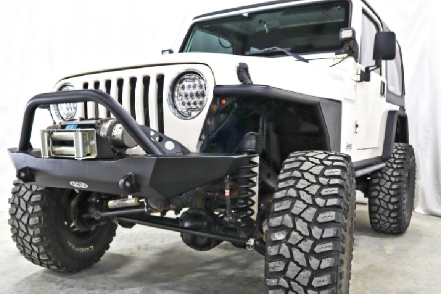 LOD Destroyer Full Front Bumper w/ Bull Bar - Textured Black - TJ/LJ/YJ