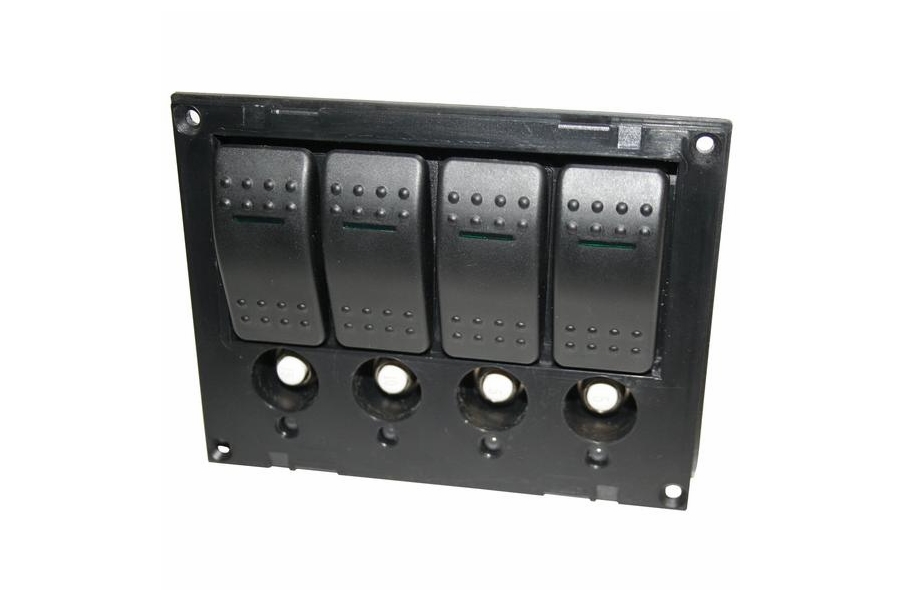 Bulldog Winch 4-Switch Panel w/Lighted Breakers