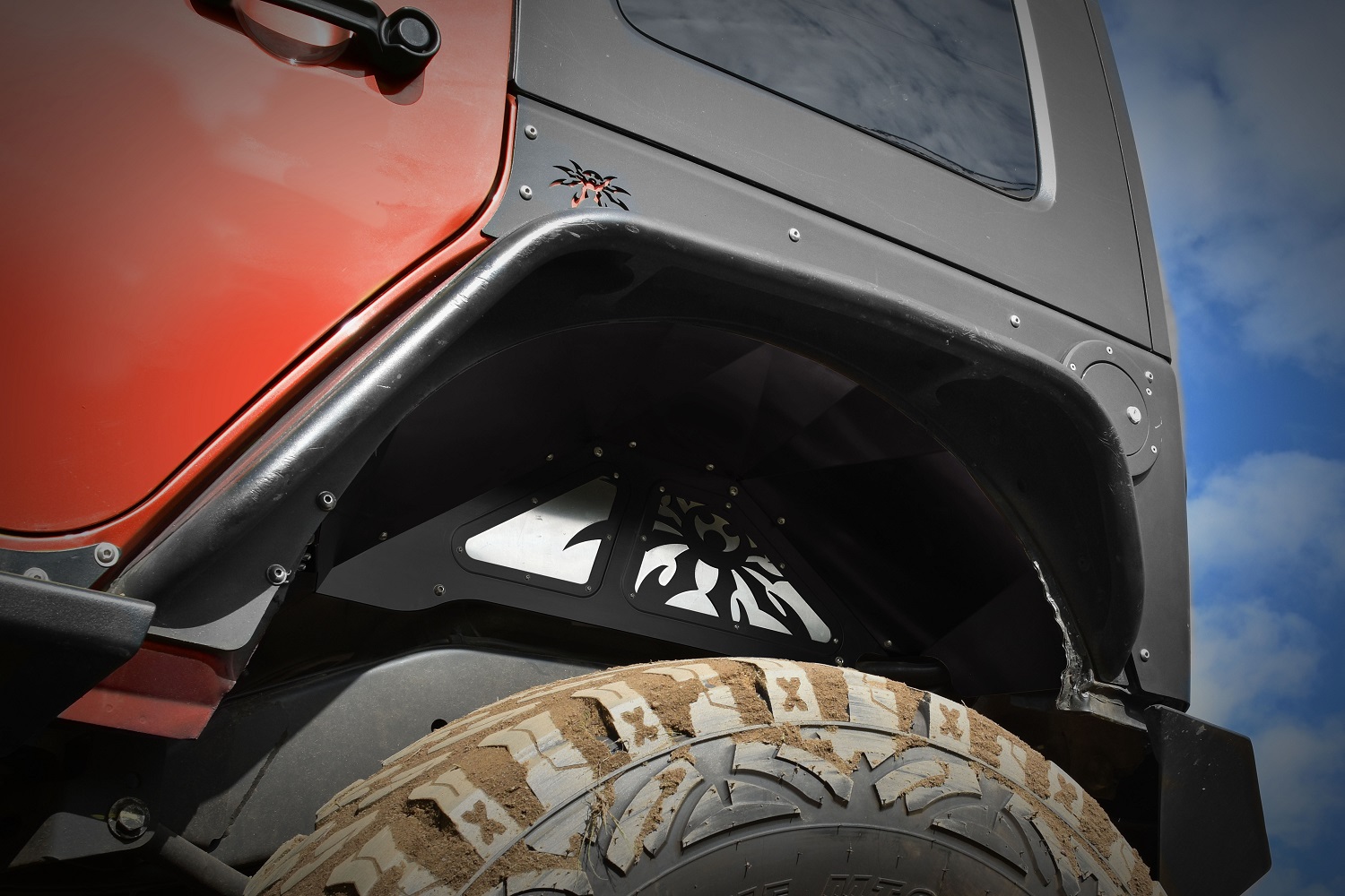 Poison Spyder Rear Inner Fenders - Black - JK