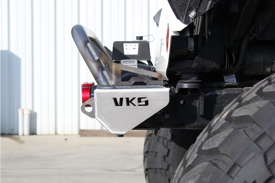 VKS Fab Shorty V3 Front Bumper w/ Hoop - Bare Steel - JK