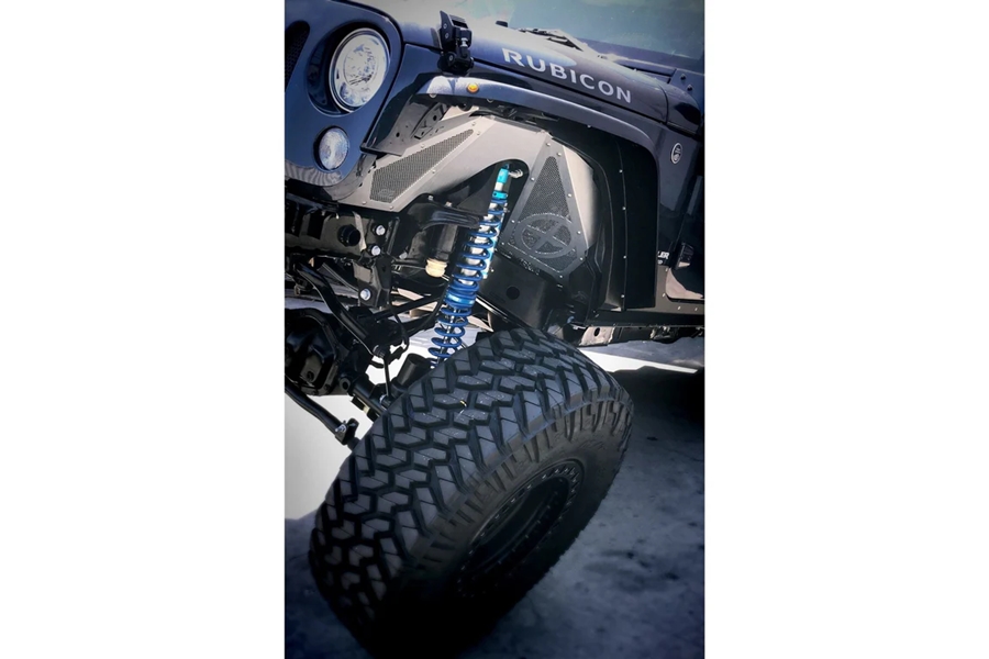Evo Manufacturing Front Vented Inner Fenders for Coilover Suspensions - Black - JK
