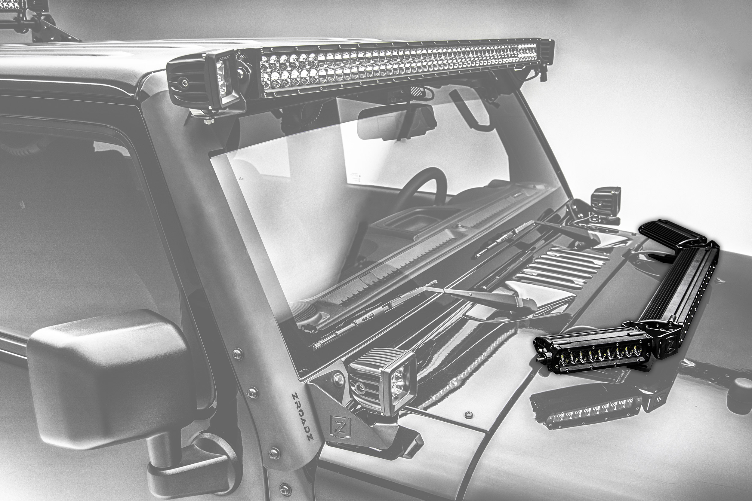【THE MOZZ】Grab Hood Jogger Setup 2007-2013 Silverado, Sierra 1500 Hood Hinge LED Kit Incl. (2