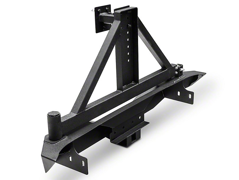 DV8 Offroad RS-1 Bushing Style Rear Bumper w/Tire Carrier and Aluminum Handle - JK
