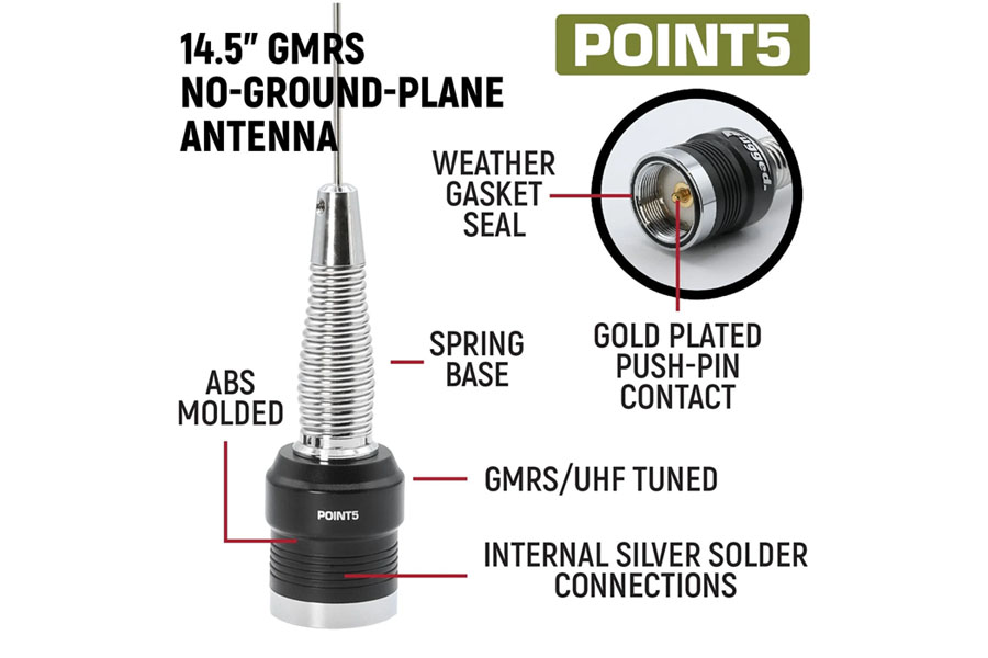 Rugged Radios GMRS Mobile Radio Kit - GMR25 Waterproof - JT/JL