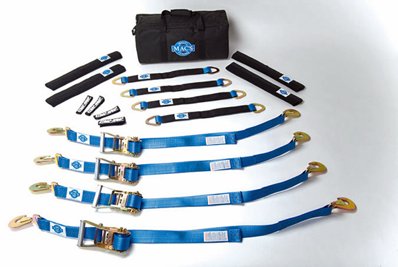 Mac's Pro Pack W/24in Axle Straps 8ft Direct Hook Rachet