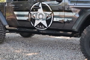 LOD Offroad Destroyer 4 Door Rocksliders, Black Texture, Box 1 - JT