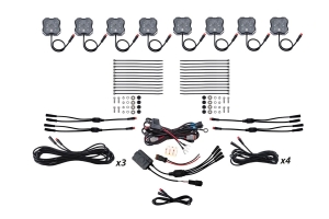 Diode Dynamics RGBW Rock Light Installer Kit w/ Controller - 8 Pack 
