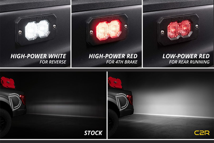 Diode Dynamics Stage Series Flush Mount Reverse Light Kit, C2 Pro 