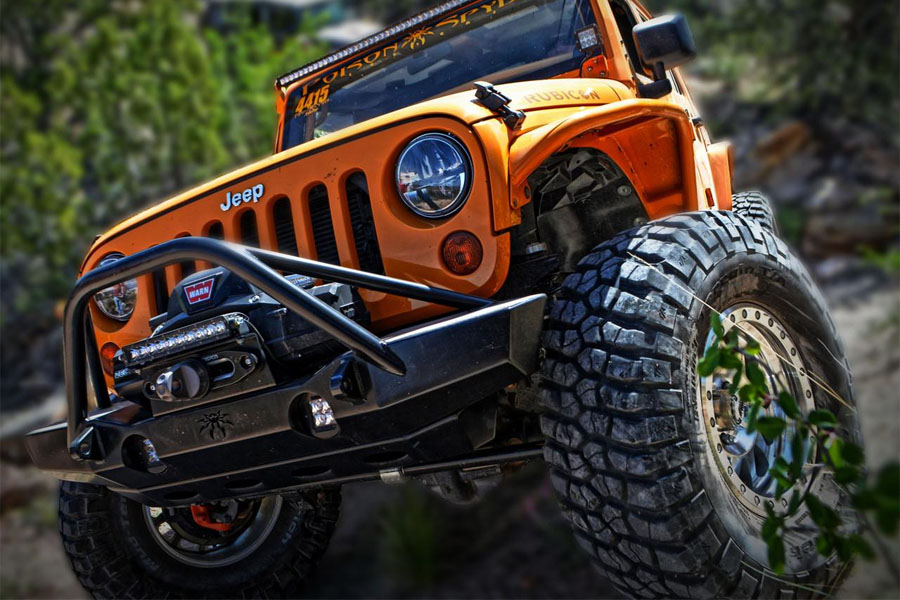 Poison Spyder Brawler Mid Front Bumper - Black - JK