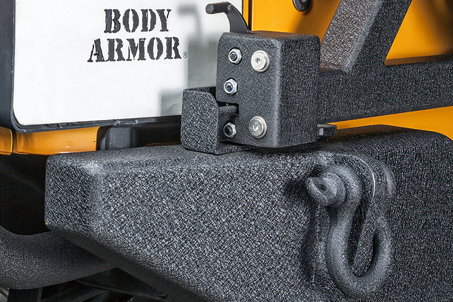 Body Armor Rear bumper W/adjustable pin, Tire Carrier Sold Seperate - JK