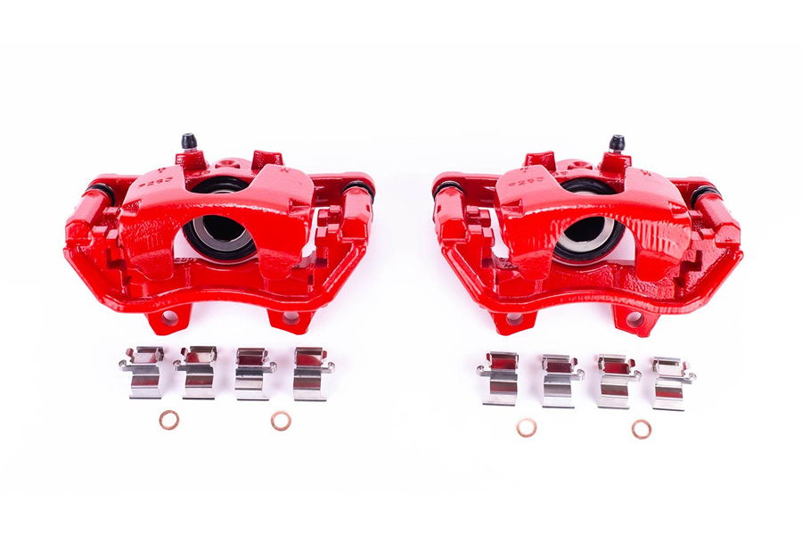 Power Stop Rear Brake Powder Coated Caliper Set - Red  - JL 