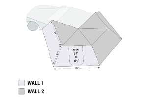 Overland Vehicle Systems Nomadic 270 LT Awning Wall, #2 - Driver Side