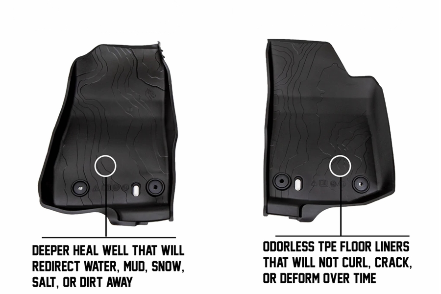 King 4WD Premium Four-Season Floor Liners - Front & Rear - JL 2Dr