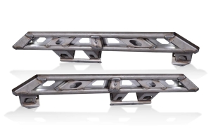 Evo Manufacturing Bolt-On Rock Slider Set w/ Step Plates and Rock Light Kit - JL 4Dr
