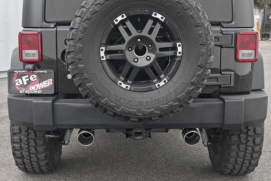 AFE Power Rebel Series Axle-Back Exhaust System - Polished - JK