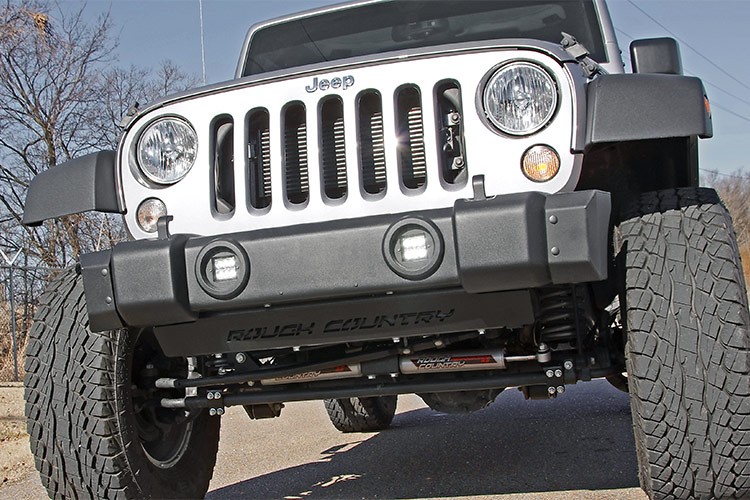 Rough Country 2in Chrome Series Fog Light Kit - JK 2010+