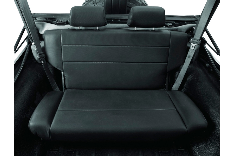 Bestop Trailmax II Fold & Tumble Rear Bench Seat - Black Crush - YJ/CJ7/CJ5/CJ3