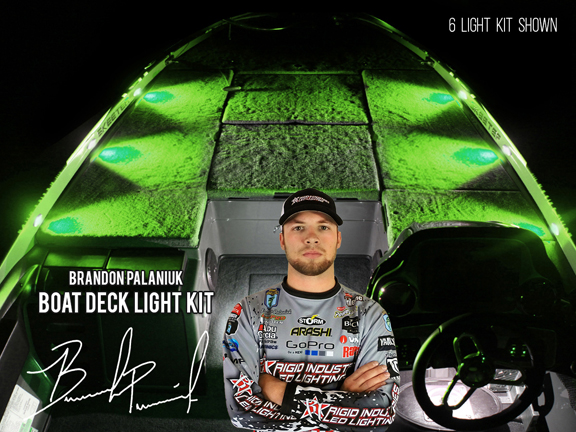 Rigid Industries A-Series Boat Deck Light Kit Green