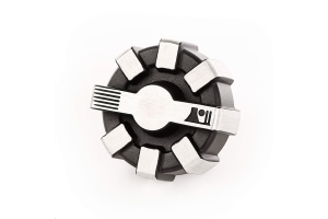 Rugged Ridge Elite Fuel Cap Black w/Brushed Aluminum  - JT/JL/JK/LJ/TJ