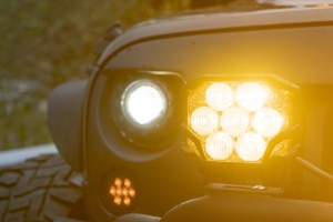 Morimoto BigBanger HXB LED Pod, Amber DRL, Spot, Yellow, Each