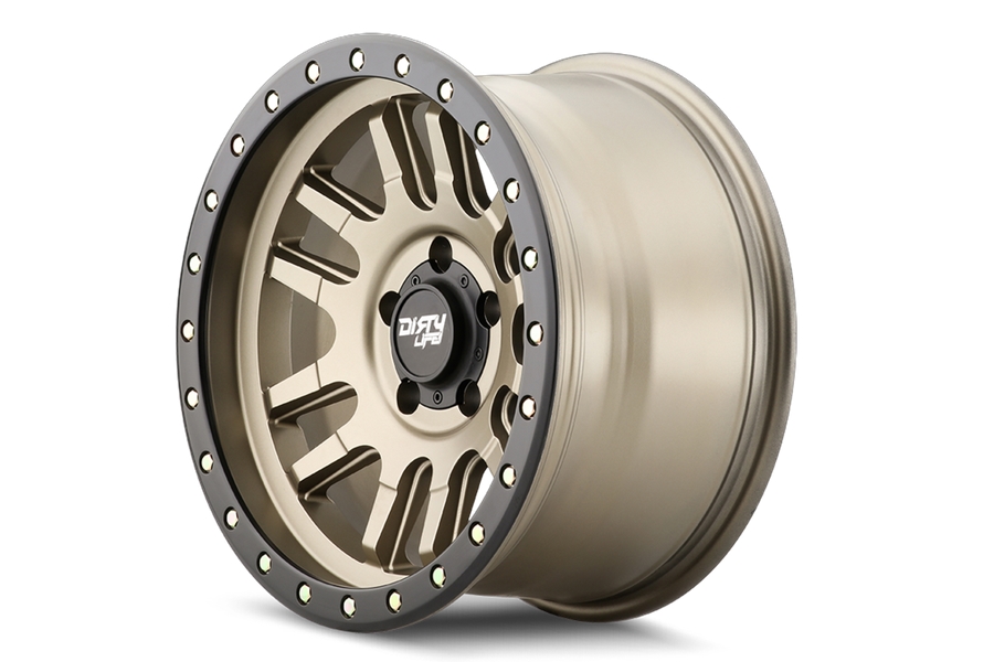 Dirty Life 9309 Canyon Pro Series Wheel, 17x9 5x5 -12MM - Satin Gold - JT/JL/JK