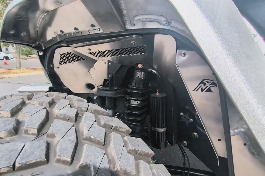 Next Venture Motorsports Aluminum Front Inner Fender Liners for Rock Krawler Coilover - Bare - JL 4XE