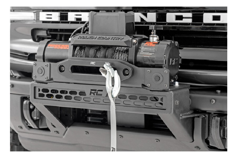 Rough Country High Winch Mount Black Series - Bronco 2021+