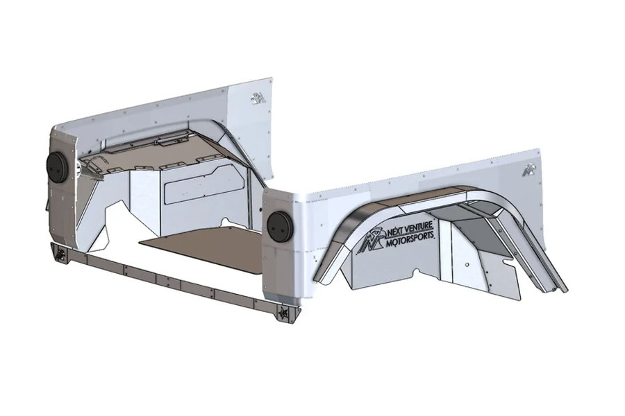 Next Venture Motorsports 6in Stretch Armor Kit - Bare - JL 2DR